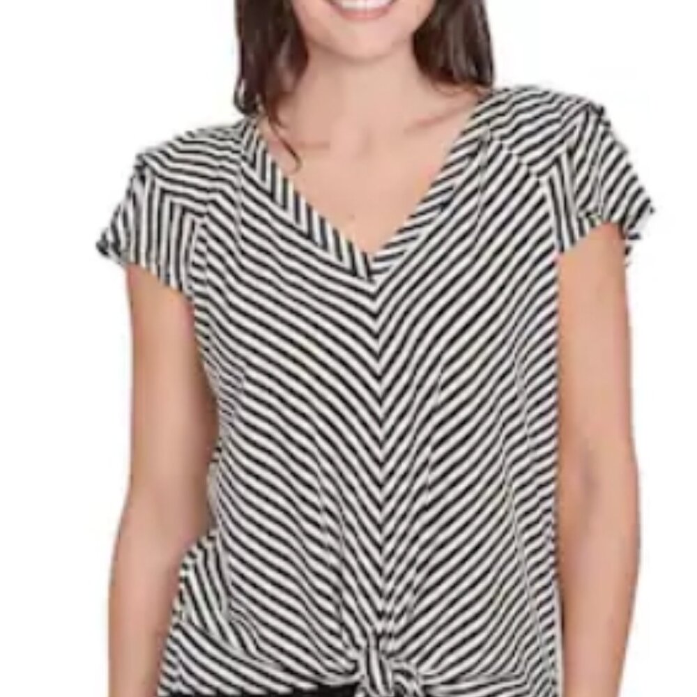 Coin 1804 Striped V-Neck Women's Top